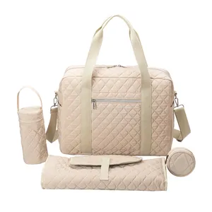 Sac de maternité personnalisé de voyage en plein air pour femmes, sac à dos de grande capacité pour couches de bébé, ensemble de sac à couches pour maman