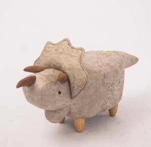 AOQI Tapizado Escritorio Ride-On Kids Otoman Puf Reposapiés Taburete con aspecto de animal Elefante para niños Diseño de animales Sillas para niños - Product Image 3