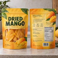 Sachet d'emballage personnalisé pour mangues séchées, qualité alimentaire, refermable, avec fermeture éclair, anti-humidité, pour fruits et snacks, OEM