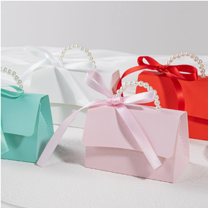 DAMAI Wedding Candy <b>Boxes</b> - Foldable <b>Bridal</b> Favors Creative Party Rectangle Gift Packaging for Paper Pearl Handbag <b>Boxes</b> - Product Image 2