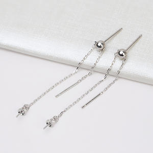 Pendentif en forme de nuage personnalisé en argent S925, incrustation de perles, plateau vide, accessoires de bricolage, tendance, 1380, apprêts de bijouterie - Product Image 4