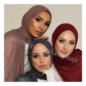 Foulard hijab en mousseline de soie imprimé personnalisé, écharpe musulmane malaisienne pour femmes