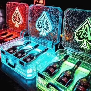 Wholesale Modern Customized Acrylic for Water Resistant Freestanding Easy Assembly Wine Bottle Box Suitcase <b>Display</b> <b>Case</b> for - Product Image 4
