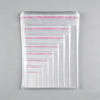 Sacs en plastique transparents OPP autocollants imperméables en gros pour bijoux, cosmétiques, vêtements, emballage de vente au détail