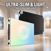 Écran LED d'intérieur P2.976 à pas fin, mur vidéo couleur, taux de rafraîchissement élevé, raccordement sans soudure, fournisseur de cabinets