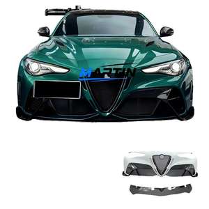 Adecuado para Romeo <span class=keywords><strong>Giulia</strong></span> Modificado GTAM, Kit de Carrocería Ancha, Barra de Fibra de Carbono Semiacabada, Parachoques Delantero, Faldones Laterales, Parachoques Trasero, Labio Trasero, Rueda - Product Image 2