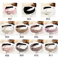 Bandeaux à cheveux noués en tissu imprimé léopard de haute qualité, rose, avec nœud large, accessoires capillaires floraux, bandeau simple personnalisé pour filles