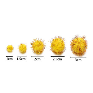 Pompons colorés en peluche pour Noël, décorations DIY pour enfants, ensembles de décoration de fête, 5-7 ans, hiver 2025, origine Yiwu - Product Image 2