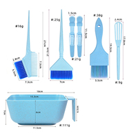 Bol de mélange de couleur pour salon de coiffure en paille de blé avec logo personnalisé, design antidérapant en plastique, pour teinture capillaire