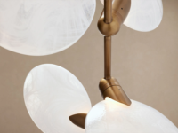 Lampe de sol en travertin, verre artisanal, luminaires de sol à intensité variable pour la maison, la chambre à coucher, le salon, pour hôtel, éclairage décoratif personnalisé