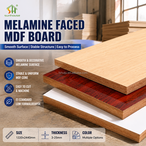 Pannello in <span class=keywords><strong>MDF</strong></span> Melaminico, Fibra di Legno, Grado E1, Foglio Decorativo per Mobili e Interni - Product Image 1