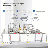Enclos d'accouchement pour truies européennes, personnalisable, épaissi, avec plancher à lattes triangulaires et base en PRV, équipement d'élevage