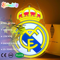 Letrero de Neón Personalizado Neonawall, Logotipo de Equipo de Fútbol, Letrero LED de Neón Deportivo para Cuarto de Hombre, Regalo de Cumpleaños, Navidad o Festividades