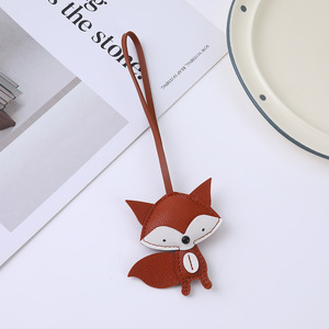 PU Leather New <b>Animal</b> fox Leather Bag Pendant Car Keychain Decoration <b>Backpack</b> Decoration in Stock Accessories Wholesale - Product Image 5