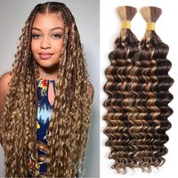 Cheveux humains à tresser pour tresses bohèmes, cheveux humains en vrac pour tressage, bouclés, sans nœuds, 12A, vierges brésiliens, ombrés # T1B/99J