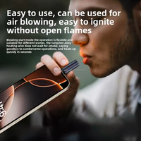 Pemantik Rokok Elektronik Portabel Tahan Angin untuk Luar Ruangan Model Mini Port Type-C untuk Ponsel dan Mobil