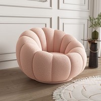 Canapé pivotant moderne à un seul siège, style citrouille, en velours, pour salon, chambre à coucher, meubles de maison de loisirs, vente chaude