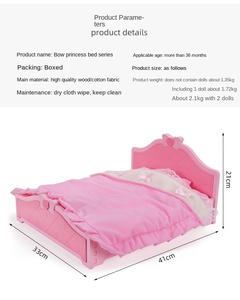 <span class=keywords><strong>Maison</strong></span> <span class=keywords><strong>de</strong></span> jeu en bois unisexe, mini lit <span class=keywords><strong>de</strong></span> princesse et lit <span class=keywords><strong>de</strong></span> poupée, jouet <span class=keywords><strong>de</strong></span> simulation pour la <span class=keywords><strong>maison</strong></span>, cadeau pour enfants - Product Image 6