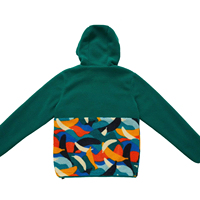 Chaqueta Sherpa Informal para Hombre, 100% Poliéster, Verde, Talla XL, Cuello Alto, Logotipo Frontal, Cremallera, Abrigo Cálido de Invierno, Forro de Malla Verde
