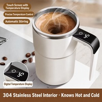 Mug à café auto-mélangeur électrique, tasse à mélange automatique, acier inoxydable 316, affichage de la température LED, tasse isotherme