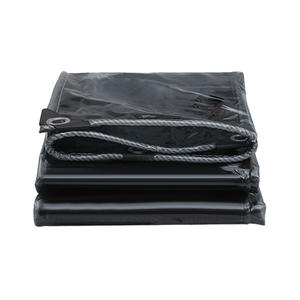 Cubierta de <span class=keywords><strong>lona</strong></span> de PVC transparente negra de 0,35mm, toldos para balcón, <span class=keywords><strong>terraza</strong></span>, cerca a prueba de lluvia, cubierta de plástico transparente para muebles - Product Image 2