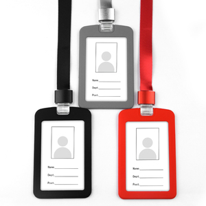 Porte-badge en silicone personnalisé avec logo Roust, avec cordon, <span class=keywords><strong>cadeau</strong></span> promotionnel d'entreprise - Product Image 2