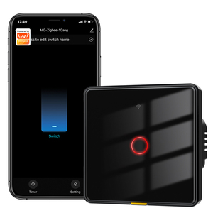 SMATRUL-Aplicación de voz sin neutro, Interruptor táctil inteligente con luz de la UE, wifi, Tuya, Zigbee, <span class=keywords><strong>Alexa</strong></span>, Google Home, sin condensador - Product Image 1