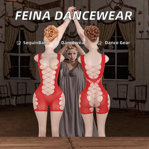 FEINA, ropa de baile exótica de diseñador de alta calidad, monos, diamantes de imitación, ropa de actuación de salón, fiesta de una etapa - Product Image 2
