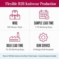 Pull en laine et cachemire 7GG personnalisé OEM pour femme, col en V, à rayures et blocs de couleur, vente en gros, marque privée, faible MOQ, échantillon rapide