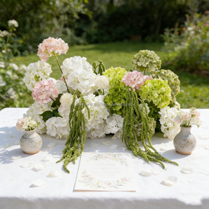 DKB Wholesale Artificial Silk Rose Floral Runner-Customizable Colors Eco-Friendly for Graduation & Father's Day Decorations - Product Image 1