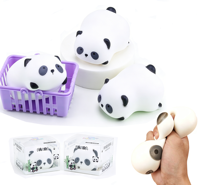 Jouet Squishy Multicolore Adorable Capybara Panda en TPR Rempli de Farine, Animal de Simulation Lesté à Rebond Lent, Jouet Anti-Stress et de Décompression