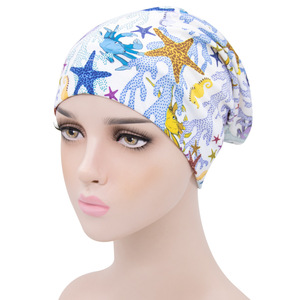 Nueva seda satén mujer Hijab turbante diadema banda elástica gorra deportes pesca fiesta playa apropiado adultos indio - Product Image 6