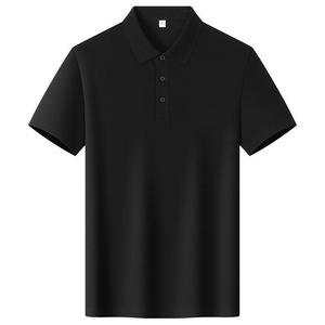 Polo à manches courtes en coton antistatique pour homme, col classique, vêtements de travail d'été, gris, bleu, noir, marine, rouge, orange, 230g, 21 fils - Product Image 3