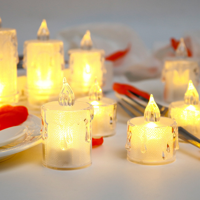 Wholesale Mini LED Light Candles Yellow Flickering Fireless Led Lights in White Remote Operate for Hotel Deco