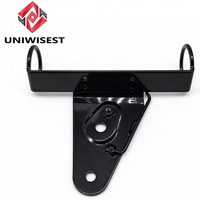 Pièces de moto, support de phare avant avec coussinets en caoutchouc, acier noir pour Haojue Xpress 125, support de montage de phare