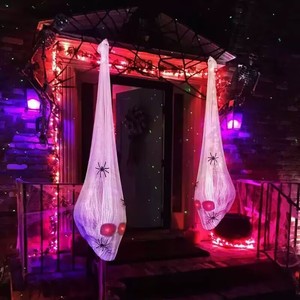 Decoración de Halloween: Colgante de Calavera Luminosa de Algodón, Accesorio de Terror, Colgante Espeluznante para Habitación - Product Image 1