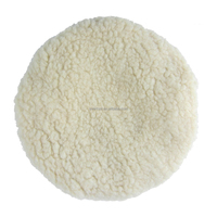 EVERTOOL Bonnet de polissage en laine avec bande élastique, tampon de polissage en laine d'agneau pour polisseuse rotative automobile, detailing auto, polissage de peinture