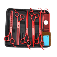 Kit de Toilettage Professionnel Écologique 5-en-1 pour Animaux de Compagnie (Chats et Chiens) en Acier Inoxydable Revêtu de Titane avec Embouts de Sécurité