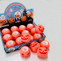 Jouet anti-stress en plastique à presser en forme de citrouille fantôme amusante pour Halloween