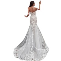 Robe de mariée sirène de haute qualité robe de mariée sur mesure de luxe robe de mariée mince hors épaule