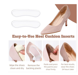 Doublure de poignées de talon transparentes insère des autocollants de coussinets de chaussures pour hommes et femmes chaussures amples, chaussures <span class=keywords><strong>trop</strong></span> grandes, <span class=keywords><strong>coussinet</strong></span> de talon - Product Image 6