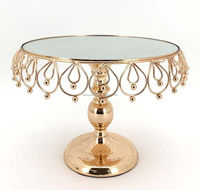 Nouvelle Arrivée Support à Gâteau de Luxe Simple en Métal Doré et Argenté Personnalisable, Présentoir Moderne pour Desserts, Décoration pour Mariages et Événements