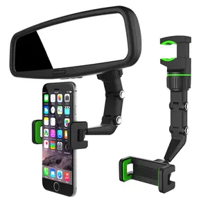 Rear Mirror Mount 360 Degree Rotating Adjustable Car Cup Rearview Mirror Phone Holder For Iphone