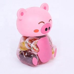 Barattolo Porta Caramelle a Forma di Maialino Rosa in Plastica con Deliziose Caramelle Gommose al Gusto di Frutta, Simpatico Contenitore Giocattolo a Forma di Maialino per Bambini - Product Image 2