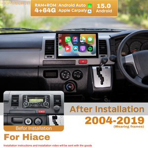 Autoradio Android 14 10 pouces 4+64 Go pour Toyota Hiace 2004-2019 CarPlay GPS DSP WiFi Caméra Multimédia Lecteur DVD Android - Product Image 1