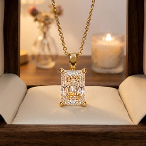 Colgante de Barra Geométrica con Diamante Cultivado en Laboratorio, Chapado en Oro sobre Plata, Corte Brillante, Joyería Fina de Lujo Estilo Hip Hop, Regalo Personalizado para Mujer - Product Image 5