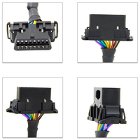Cable Divisor de Extensión OBD2 Macho a Doble Hembra con Clip, Reemplazo para Serie de Autos KIA, TOYOTA, HONDA