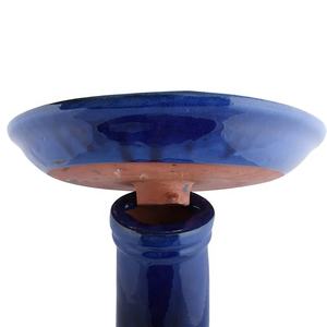 <span class=keywords><strong>Ceramica</strong></span> esterna Look uccello bagno sul piedistallo decorazione giardino con Non scivolo vasca per uccelli per giardino giardino - Product Image 4