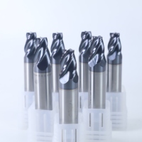 Fraise conique à extrémité plate de haute précision en carbure monobloc pour usinage de parois latérales de moules, finition lisse
