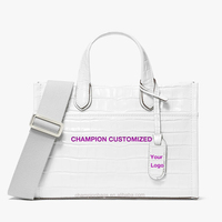 Sac à main en cuir rose avec logo personnalisé, sac à bandoulière classique pour femmes, sac fourre-tout de ville, sac à main